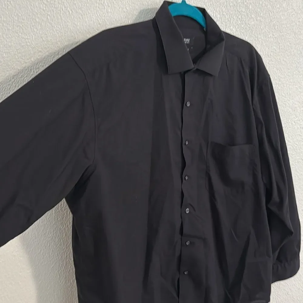 Alfani- Regular fit- solid black button down- Size XL 17.5